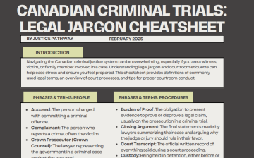 Legal Jargon Cheatsheet for Canadian Criminal Trials (PDF)